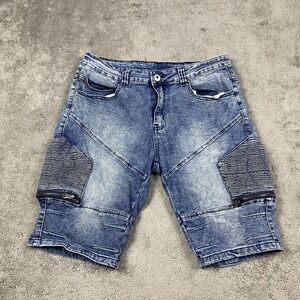 Phat Farm Jean Shorts Mens 34 Waist‎ Blue Denim Medium Wash